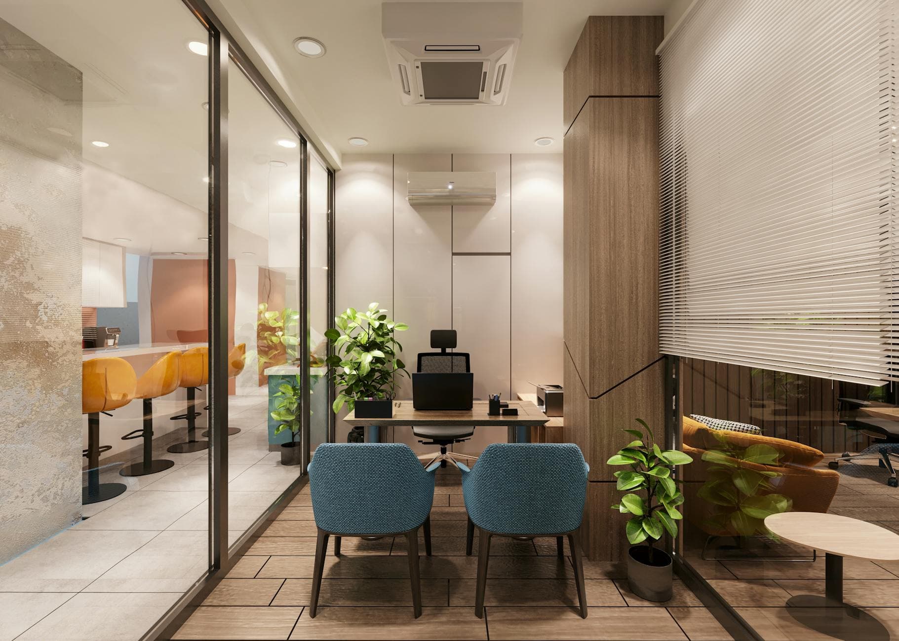 Професионален таван в офис пространство